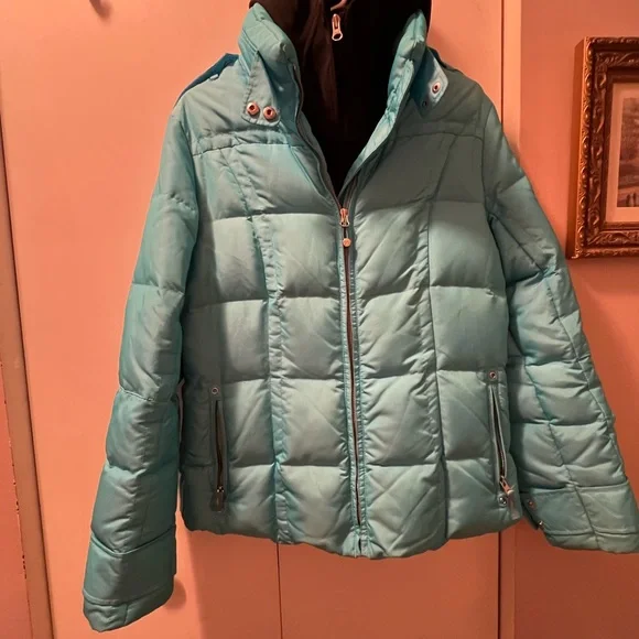 Eddie Bauer Petite Large Puffer Jacket with Crest & Neoprene Hood - Picture 6 of 7